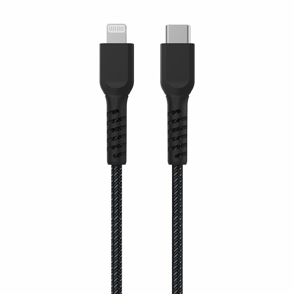 USB-кабель Lyambda, MFi, Type-C/Lightning, 3A, 0,5м, чёрный LCLm05-BK