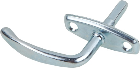 Ручка-завертка STARFIX SMP-94027-1, для ПВХ-окон/балконных дверей, серебристая — фото 1