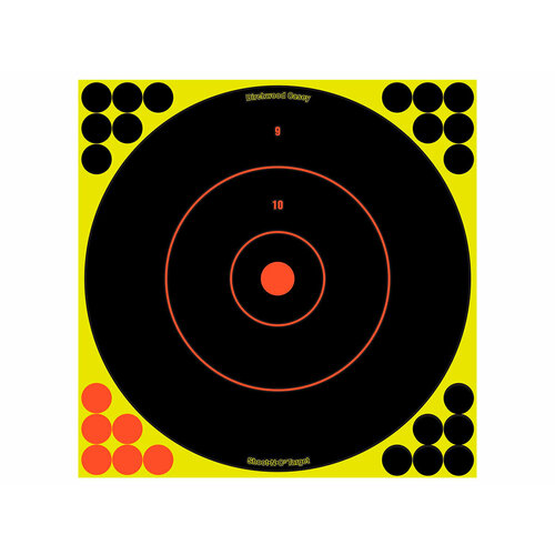 фото Мишень осыпающаяся birchwood shoot•n•c bull's-eye target ø 12″ 50шт. bc-34050