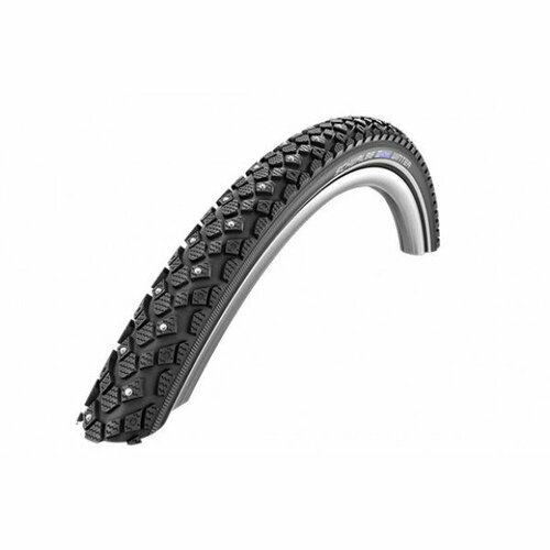 фото Покрышка schwalbe 26x1,75 (47-559) marathon winter plus(100шипов) perf, smartguard, twinskin b/b+rt