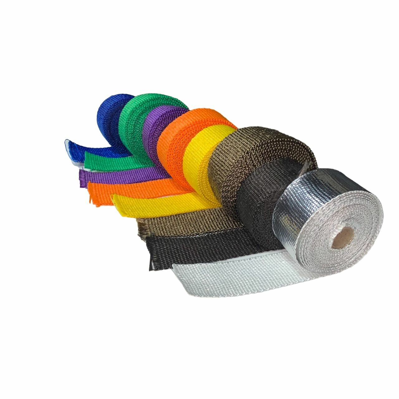 Термолента для глушителя синяя (бухта 5м) 50мм*1,5мм — фото 1