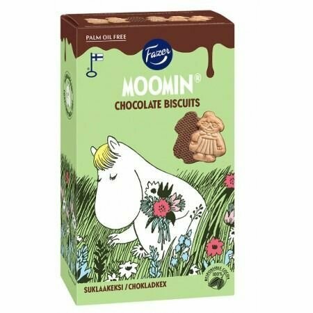 Печенье в шоколаде Fazer Moomin 175 г (из Финляндии)