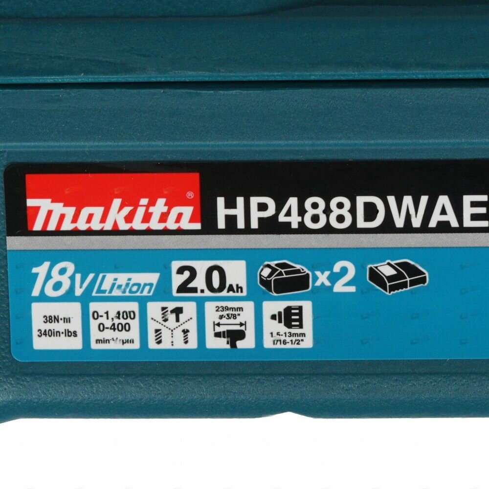 Аккумуляторная дрель-шуруповерт HP488DWAE Makita - фото №9