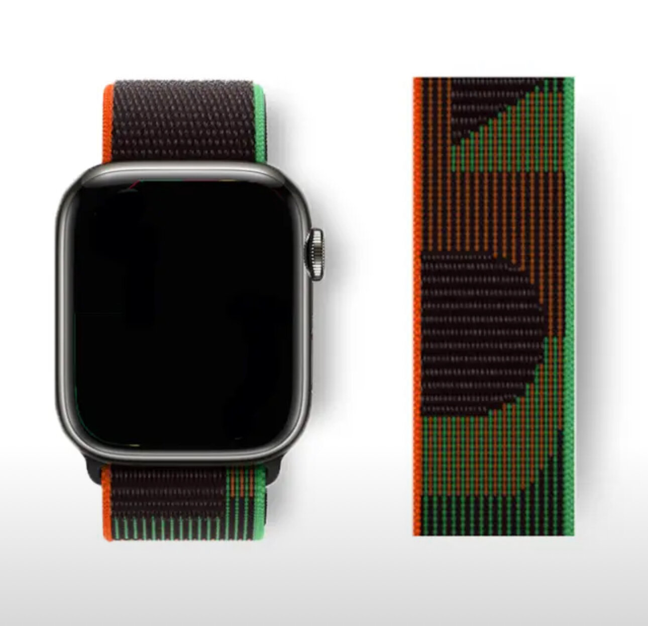 Нейлоновый ремешок для Apple Watch 42/44/45 мм, зеленый