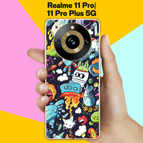 Силиконовый чехол на Realme 11 Pro / Realme 11 Pro Plus 5G Пак / для Реалми 11 Про / Реалми 11 Про Плюс 5Джи realme 11 pro 5g 11 pro plus 5g силиконовый прозрачный чехол для реалми 11 4ж бампер накладка с защитой камеры