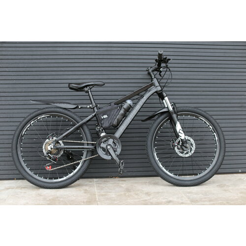 Велосипед RICHIESTO 24 Алюминиевая рама 14 Горный Спортивный Универсальный черно-серый 2115000₽