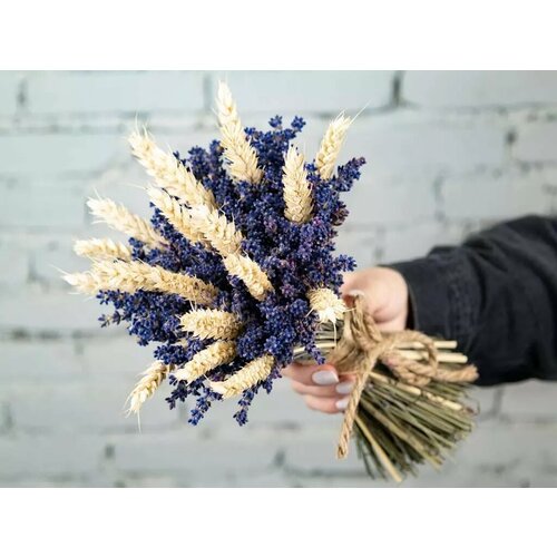 Букет лаванда с пшеницей