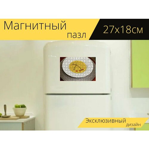 Магнитный пазл Суп, тыква, картошка на холодильник 27 x 18 см. магнитный пазл брокколи суп картошка на холодильник 27 x 18 см