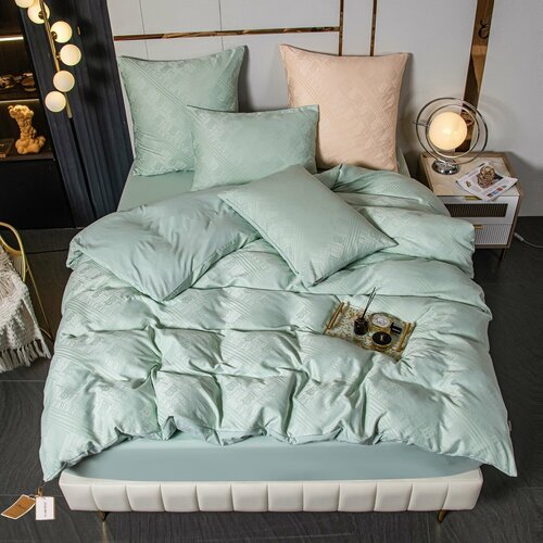 Комплект постельного белья Сатин Жаккард GC007, 2-спальное, наволочки 70х70 см (2 шт)