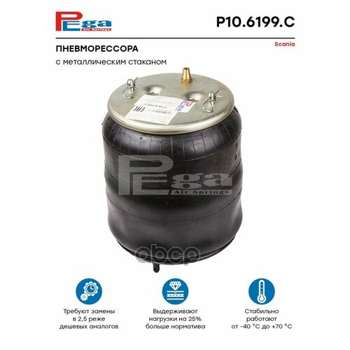 Пневморессора Scania О. н.1386199 (P10.6199. c, 130101) PEGA арт. P106199C