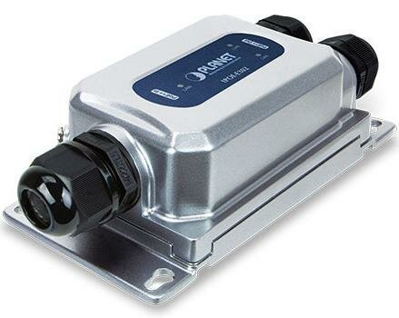 PLANET IPOE-E302 IP67-rated Industrial 1-Port 802.3bt PoE++ to 2-Port 802.3at PoE+ Extender (-40~75 degrees C, IK10 impact protection), 3 x waterproof