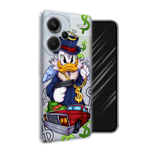 Силиконовый чехол на Xiaomi Redmi Note 13 Pro+ / Сяоми Редми Нот 13 Про + Scrooge McDuck with a Gold Chain, прозрачный силиконовый чехол на xiaomi redmi note 13 pro сяоми редми нот 13 про scrooge mcduck with money прозрачный