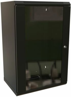 Шкаф серверный 19", 18U WRLine 908x600х600мм, стеклянная дверь, цвет черный (RAL 9004) (разобранный) - фото №4