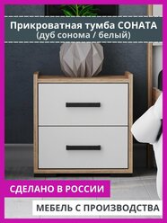 Тумба прикроватная с ящиками напольная в спальню