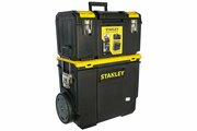 Ящик-тележка STANLEY 1-70-326 Mobile Work Center 3 в 1, 47.5x28.4x63 см, 19' , черный/желтый