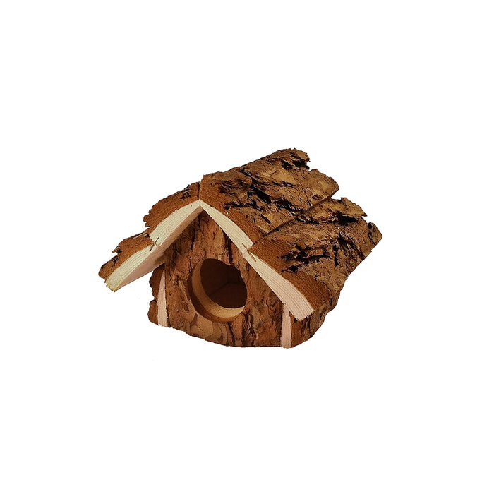 Домик для грызунов из неокоренного дерева "Избушка", 16 х 12 х 10,5 см - фотография № 3