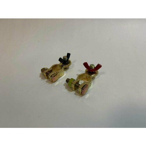 фото Клеммы для аккумулятора латунь (комплект "+" и "-") all4boat