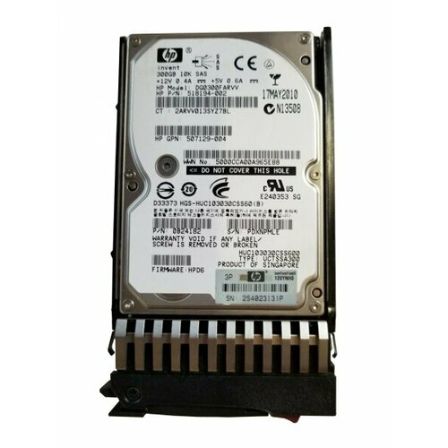 Жесткий диск HP 493083-001 300Gb SAS 2,5 HDD жесткий диск hp 300 гб 493083 001