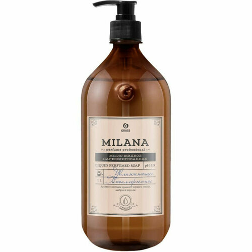 Мыло жидкое парфюмированное Milana Perfume Professional 1л, 1850970 жидкое мыло парфюмированное milana perfume professional 5 л