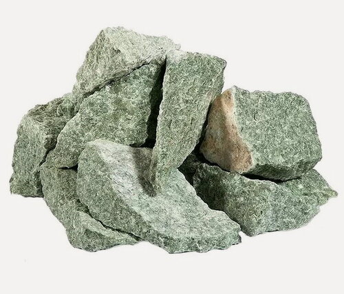 Изображение товара Жадеит Эконом колотый мелкий (камни для бани, 4-8 см, Урал), мешок 20 кг