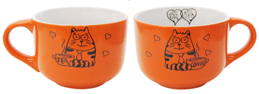 Набор кружек больших федерация, "Коты, котики, котейки" 450 мл. - 2 шт