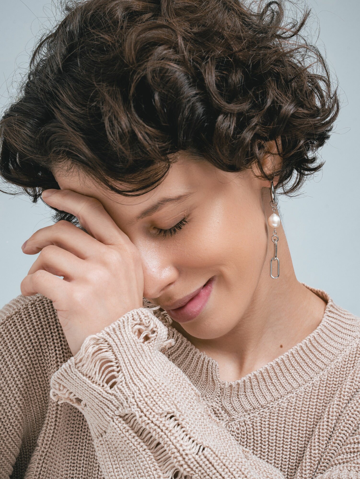 Серьги ДУША_BRAND, размер 70 мм, серебристый — фото 1