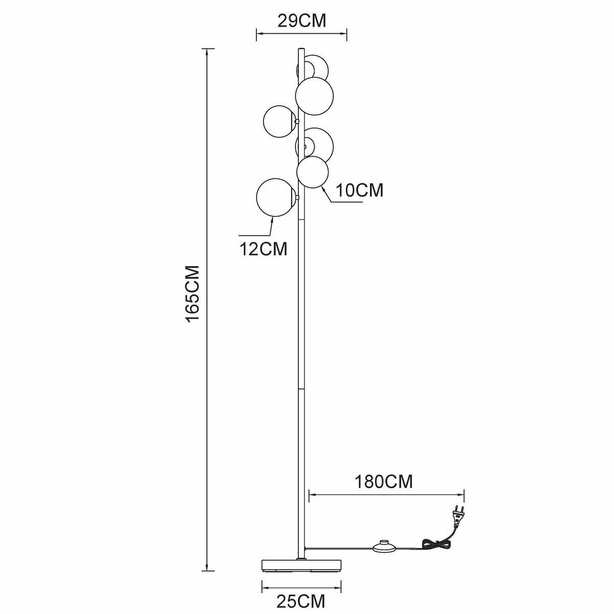 Торшер Arte Lamp Gemini A2243PN-6PB - фото №6