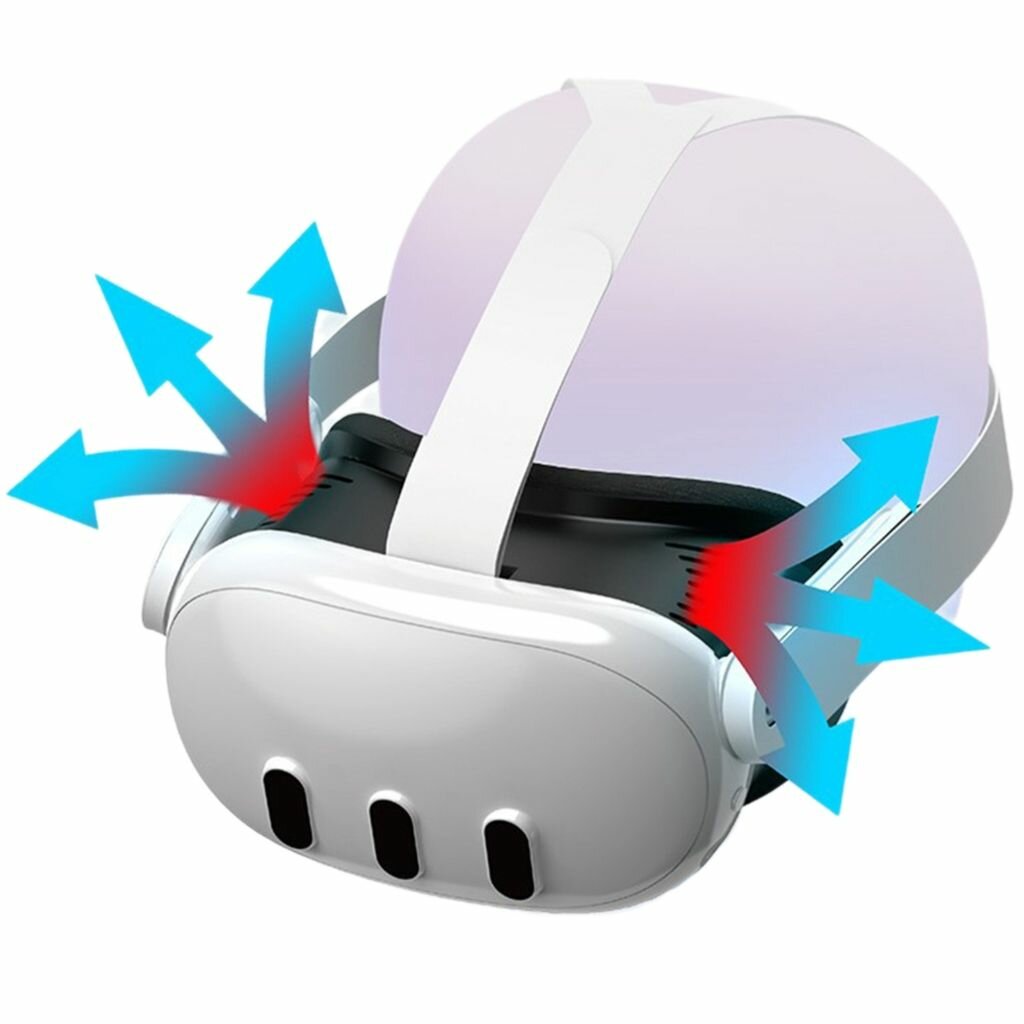 VR-аксессуар, охлаждающая маска для глаз oculus quest 3 с циркуляцией воздуха RGB-black — фото 1