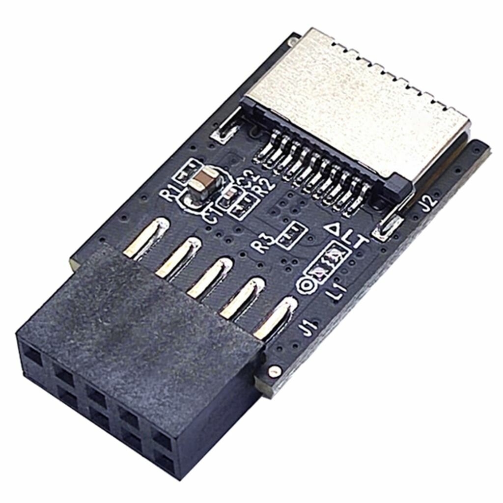 Адаптер разъема передней панели USB 2.0, внутреннее соединение 9-контактный разъем C/TypeE для материнской платы