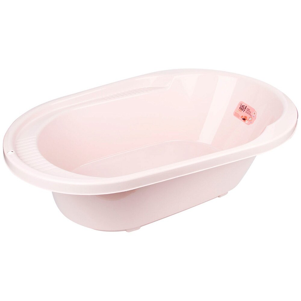 Ванна детская Пластик Репаблик LalaBaby Play with Me со сливом, 42 л розовый зефир (LA103820032)