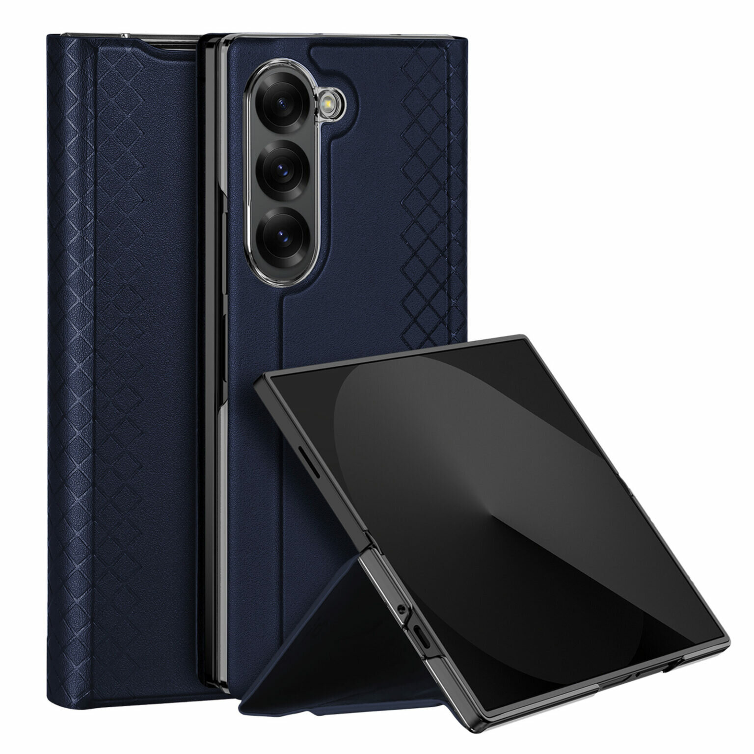 Чехол из Искусственной кожи серии Bril для Samsung Galaxy Z Fold 6 5G Синий