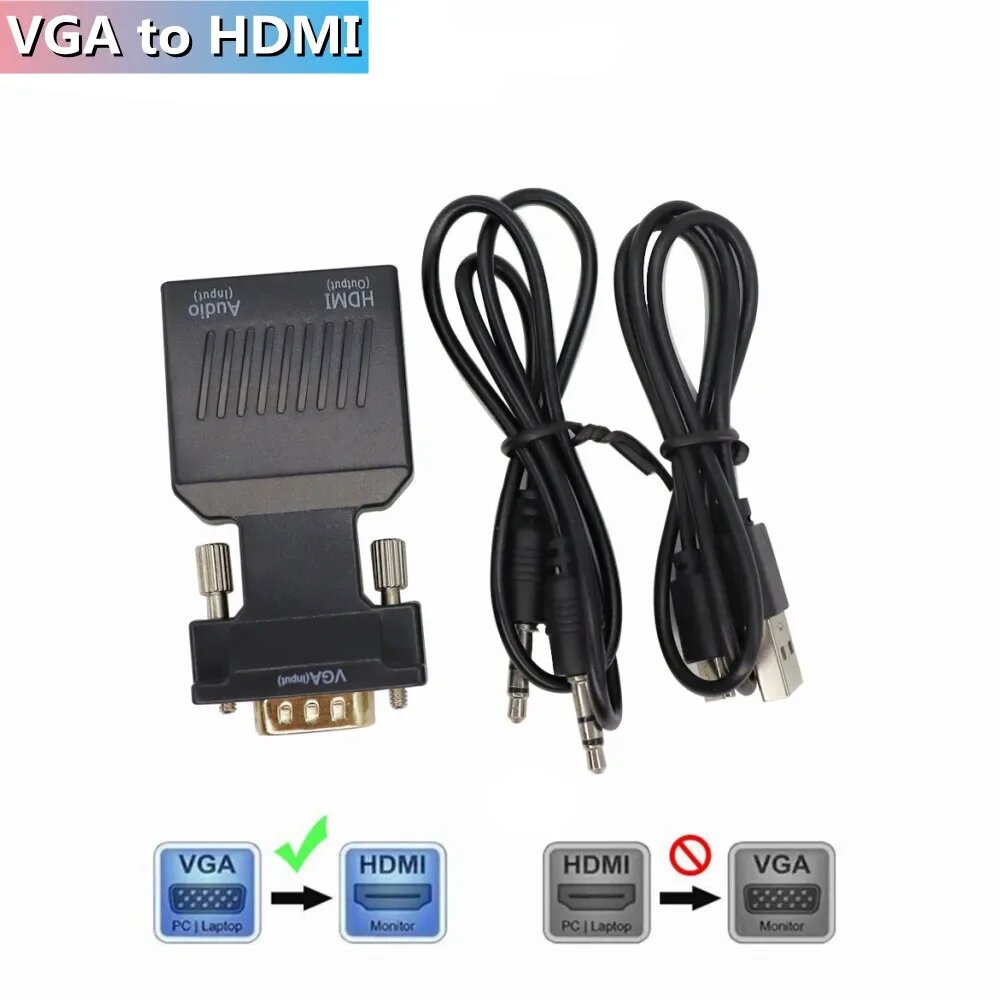 ICANING VGA to HDMI Конвертер, VGA TO HDMI