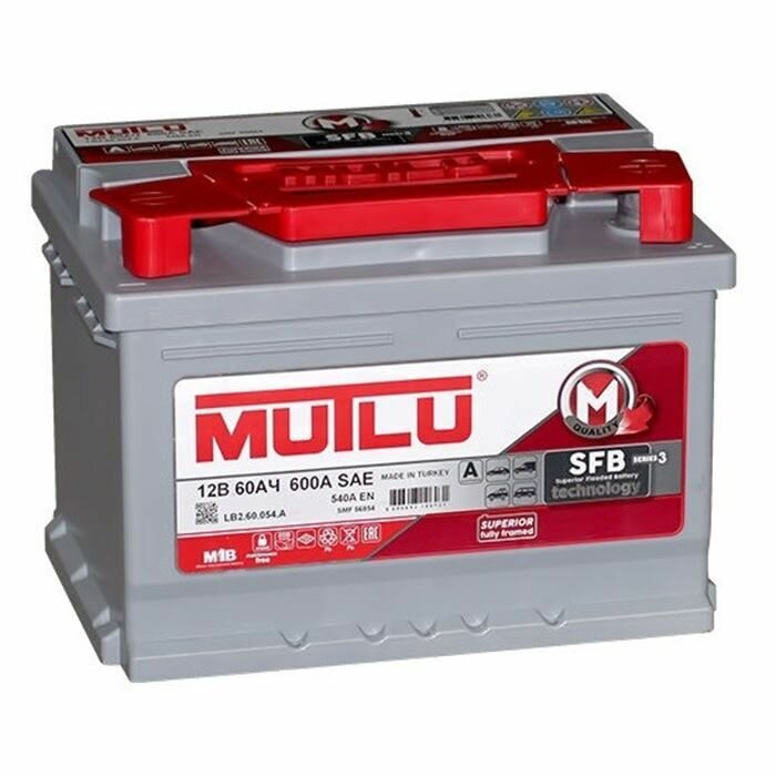 Аккумулятор Mutlu SFB 3 (LB2.60.054. A) 60 А. ч Обратная полярность Низкий
