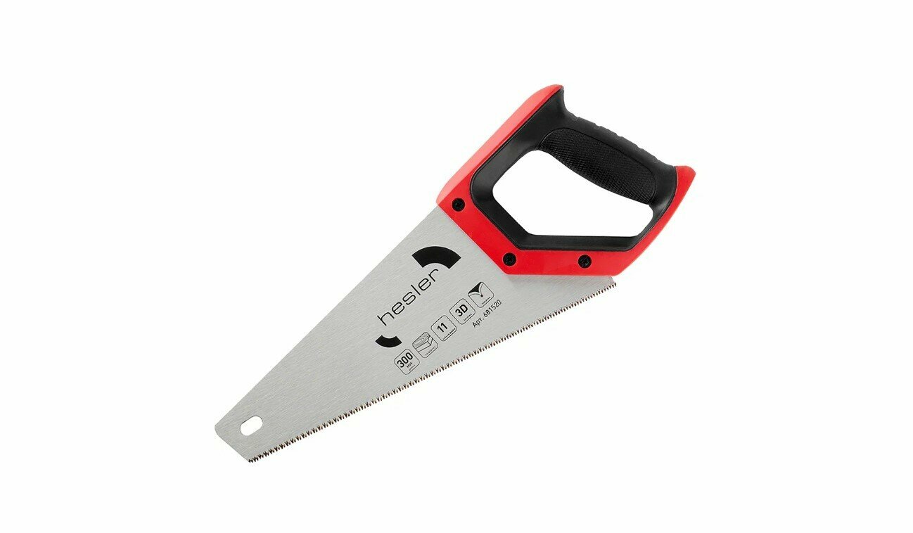 Ножовка по дереву Hesler 300 мм 11 зуб/дюйм мелкий зуб инструментальная сталь