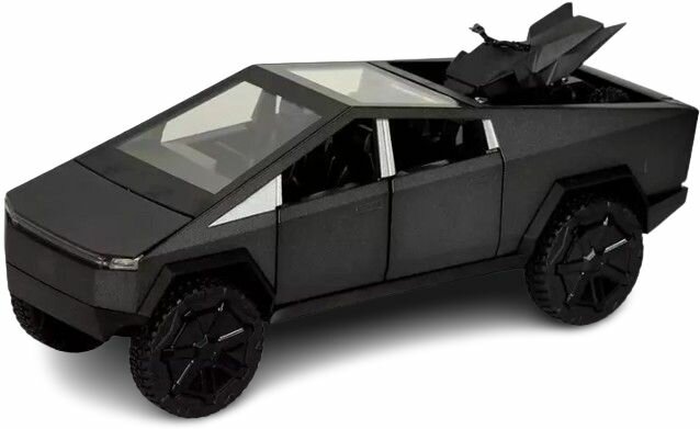 Машинка электромобиль TESLA CYBERTRUCK масштаб 1:24 открываются двери, багажник, инерционный механизм Тесла кибертрак