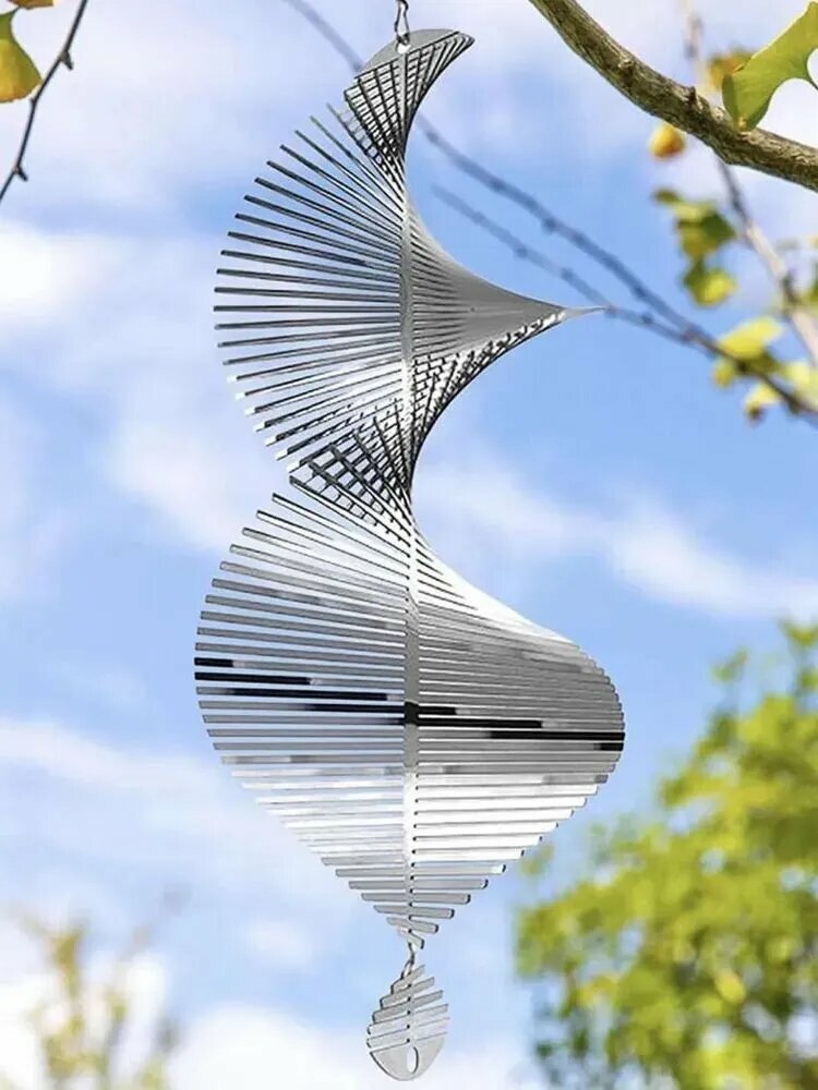 Ветряной спиннер для сада 3D подвесной металл 30x13 см 1 шт