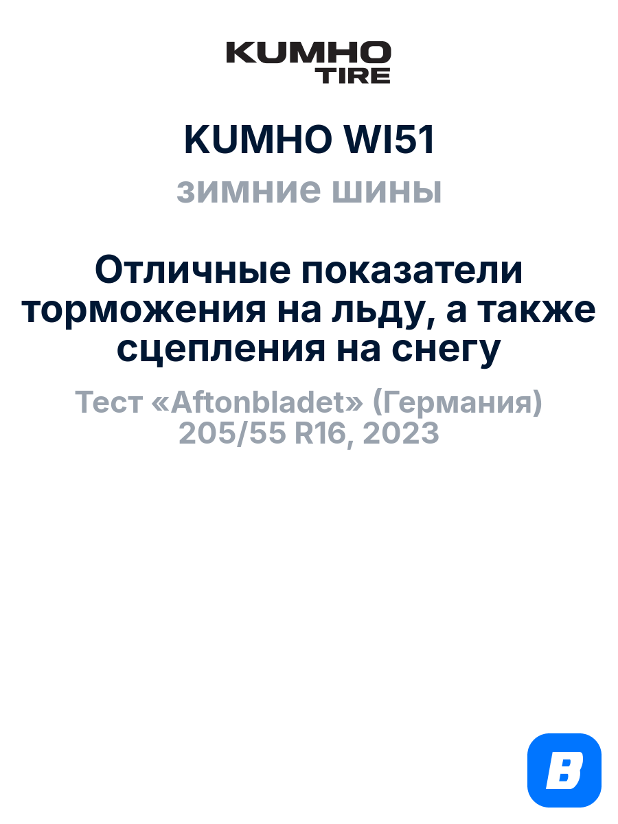 Зимние шины Kumho WI51 185/65R15 92T XL — фото 1