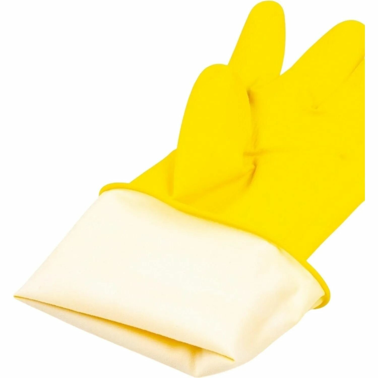 Перчатки резиновые PACLAN Professional, латекс, желтый, размер М — фото 1