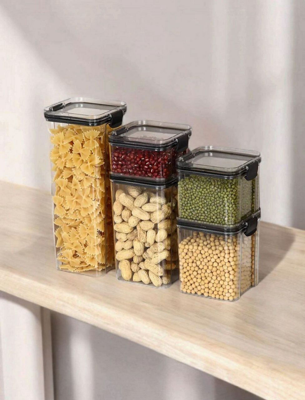 Контейнеры для хранения круп, герметичная банка для хранения продуктов. В одном наборе 4 штук.