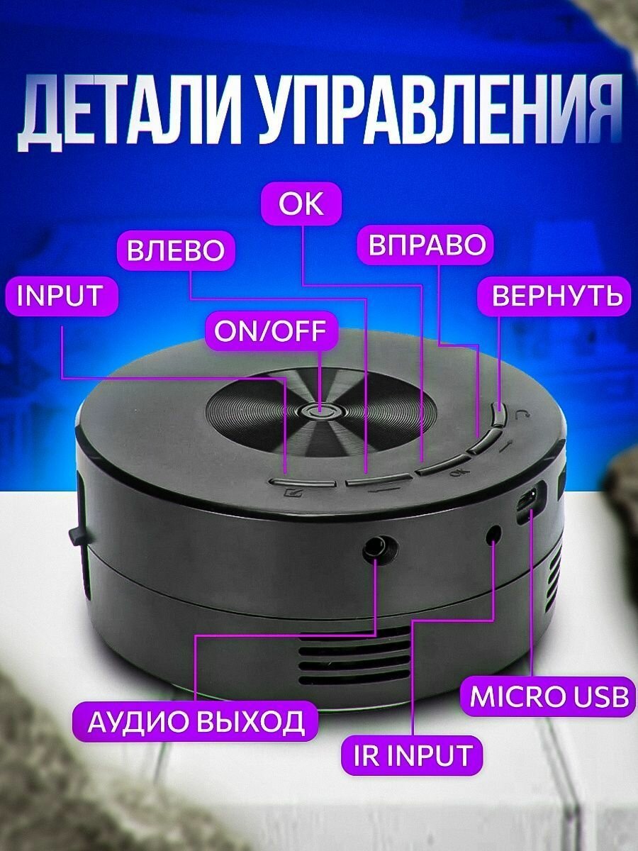 Ультра мини LED проектор мультимедийный карманный