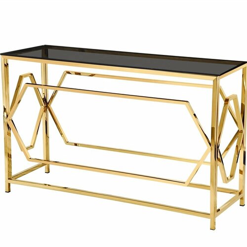 Консоль La-Alta BS-1536G Тонированное стекло/Хром Gold