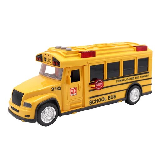 Автобус Funky Toys FT0838797, 26 см, желтый игровые наборы viking toys набор школьный автобус midi с фигурками