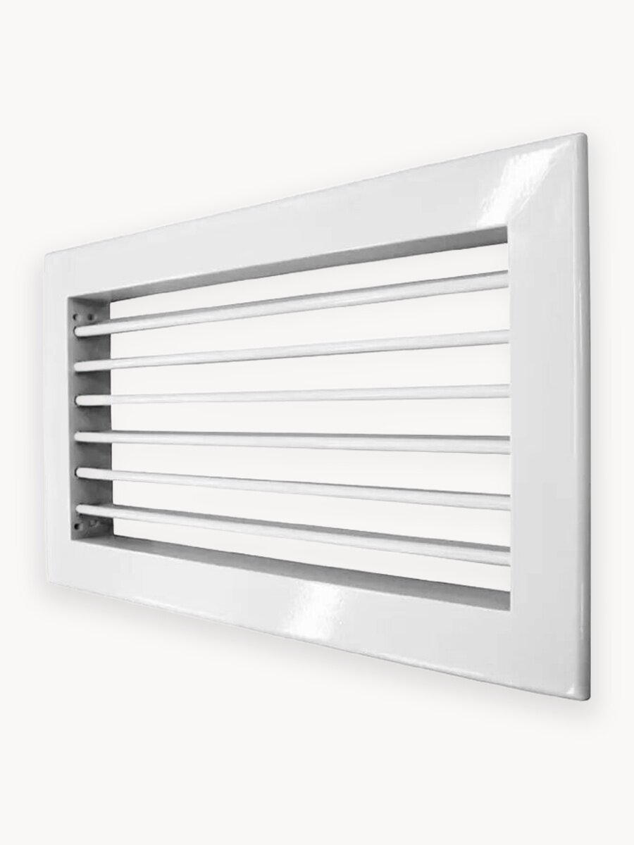 Вентиляционная решётка Shuft 1WA, белая, алюминиевая, приточно-вытяжная, 200x200 мм