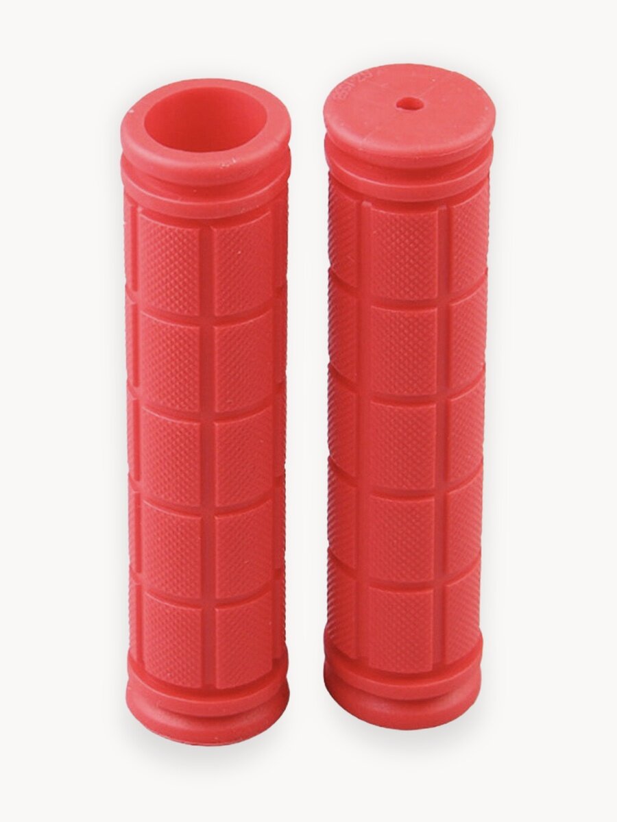 Ручки на руль велосипеда, грипсы 120 мм, резиновые, 2 шт красные