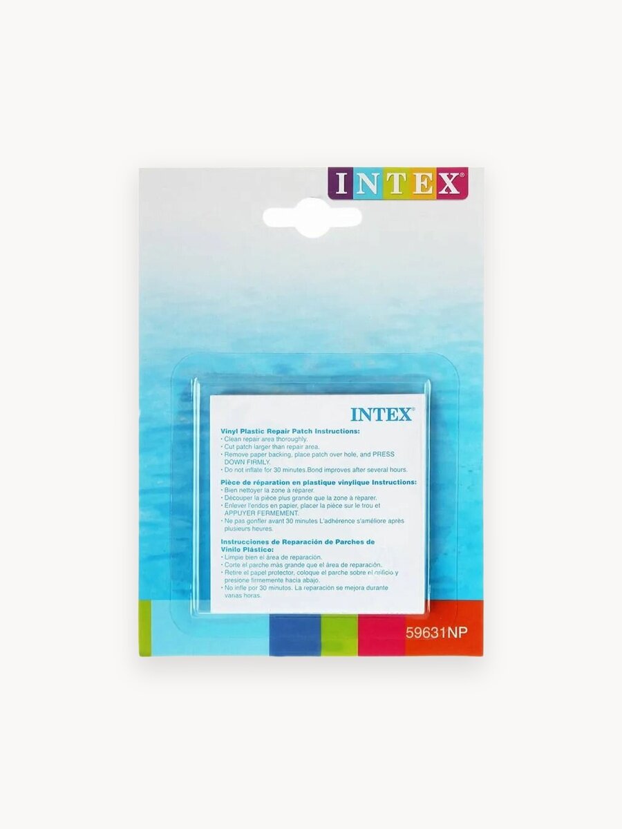 Ремкомплект Intex 59631, для бассейнов, пластик/ПВХ, самоклеящиеся заплатки
