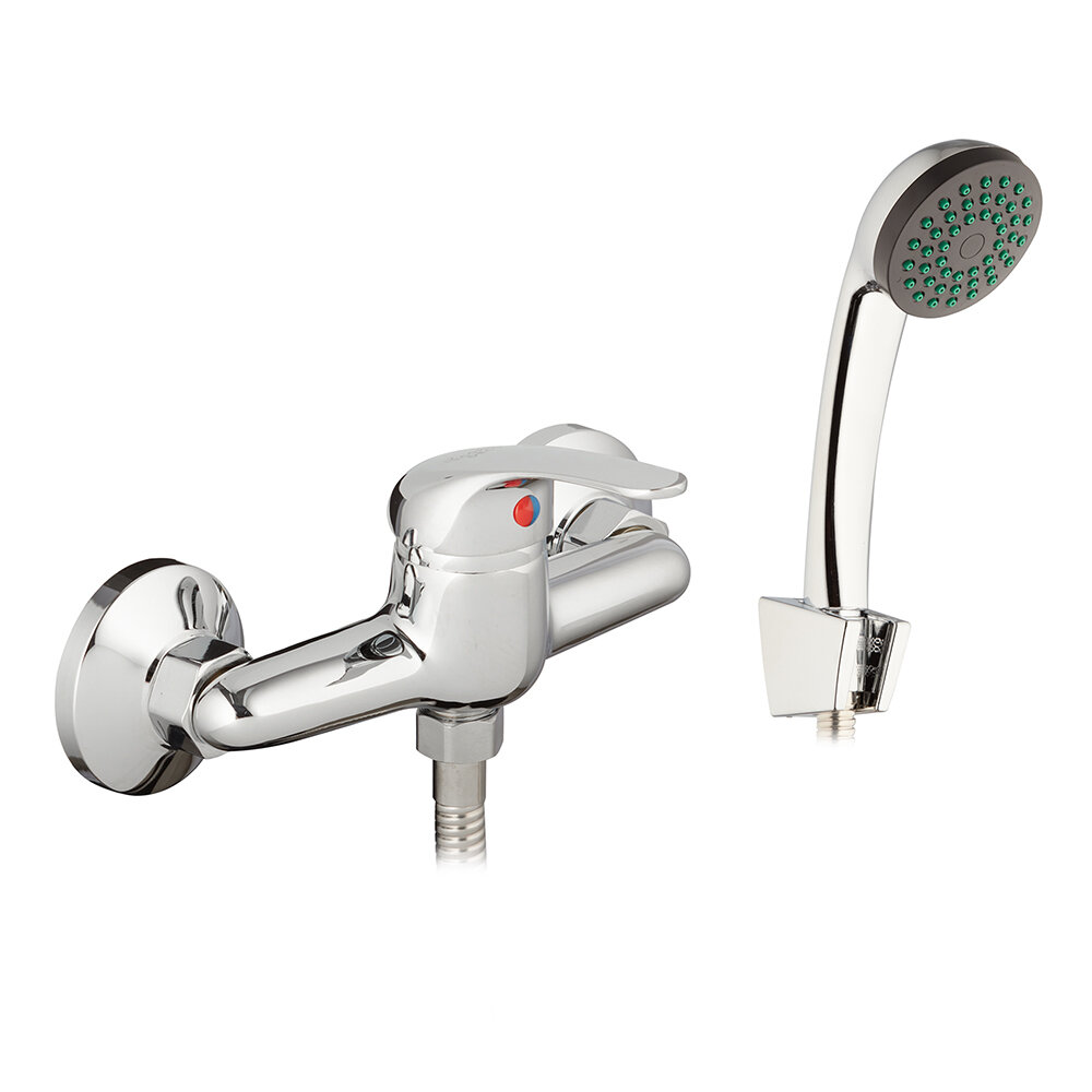 Смеситель для душа без излива Corsa Deco Wave L хром с лейкой однорычажный (671766)