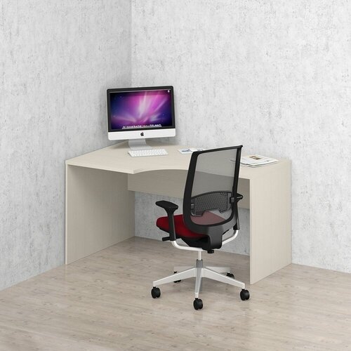 Стол эргономичный угловой левый 140х90х75 см, Дуб альпийский, Феликс