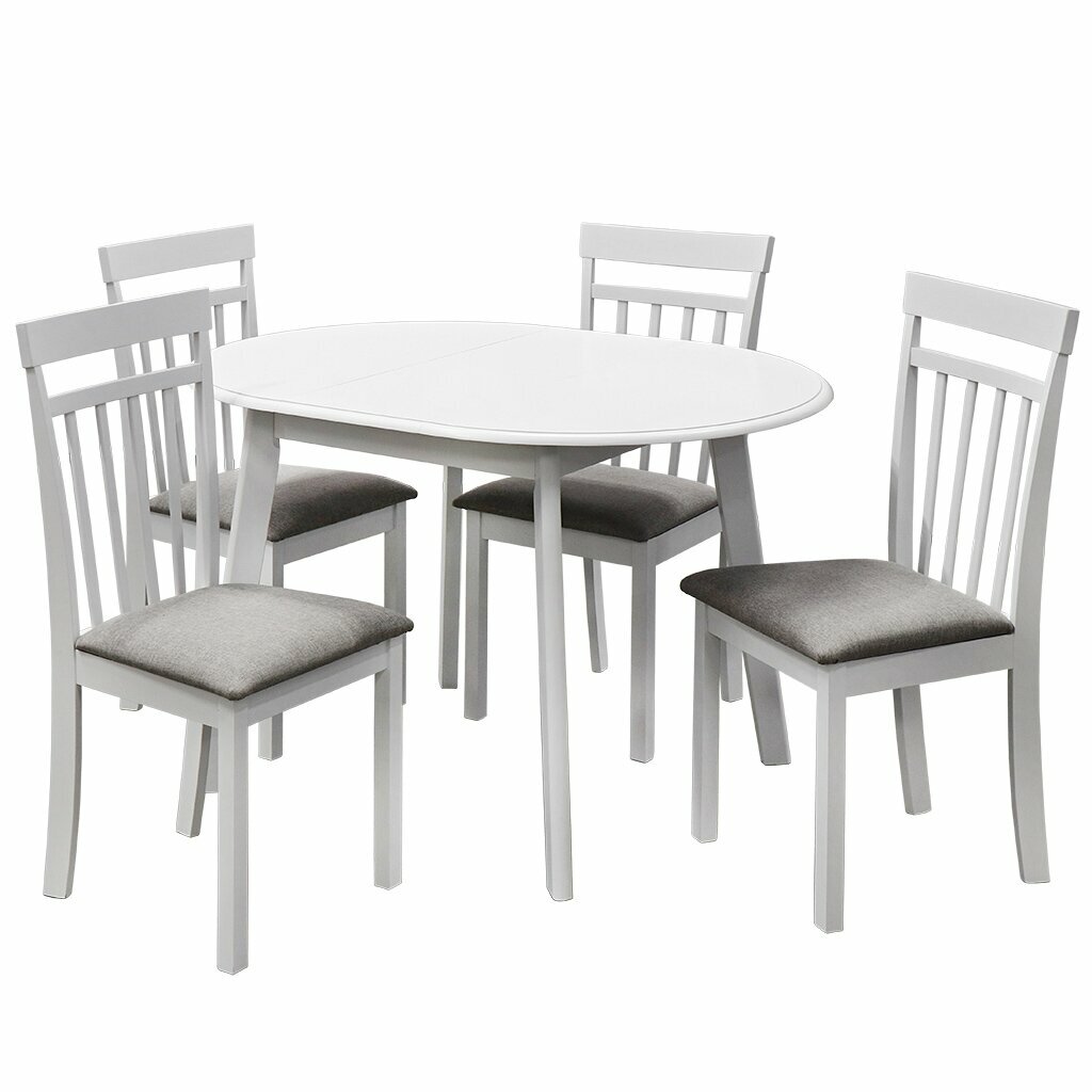 Обеденная группа стол раскладной 900мм+300х900мм и 4 стула, нагрузка до 100 кг, Классика, RH 7180-1EXT - фотография № 2