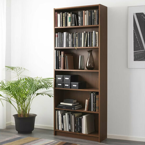 Стеллаж Стоп Мебель Билли 01 размеры 80х202х28 Орех Экко 8120₽