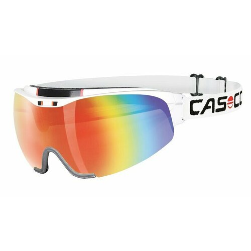 Маска для беговых лыж и биатлона CASCO Spirit Carbonic white-rainbow